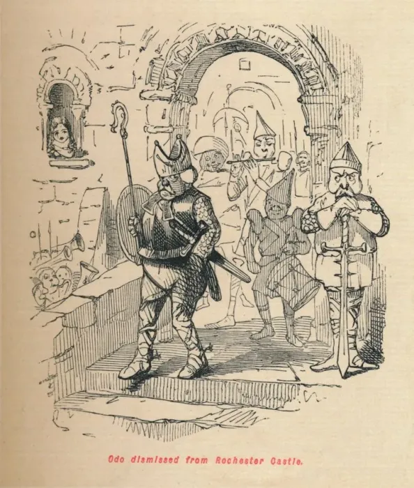 Framed Print : Odo dismissed from Rochester Castle, c1860, (c1860). Artist: John Leech Framed Print : Odo dismissed from Rochester Castle, c1860, (c1860). Artist: John Leech