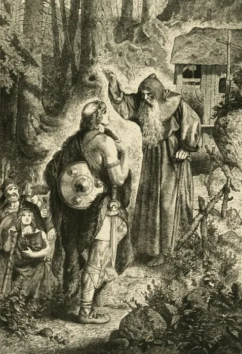 Framed Print : Odoacer and the Monk Serverinus, (c5th century), 1890. Creator: Unknown Framed Print : Odoacer and the Monk Serverinus, (c5th century), 1890. Creator: Unknown