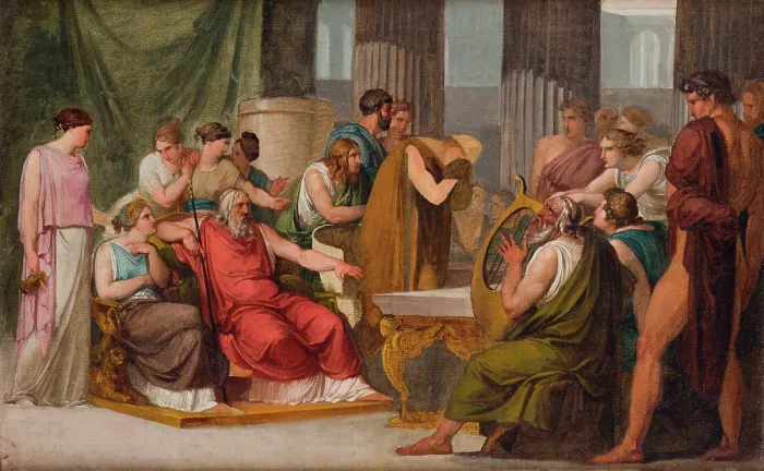 Framed Print : Odysseus at the Court of Alcinous, 1814-1815. Creator: Hayez, Francesco (1791-1882) Framed Print : Odysseus at the Court of Alcinous, 1814-1815. Creator: Hayez, Francesco (1791-1882)