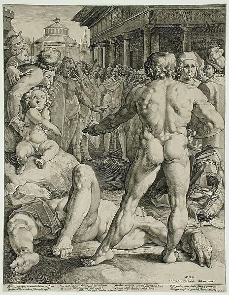 Odysseus Defeating Irus, 1589. Creator: Jan Muller