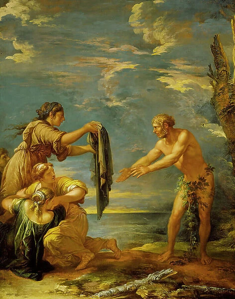 Odysseus and Nausicaa, c1655. Creator: Salvator Rosa
