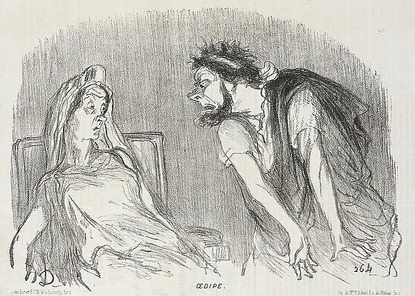 Oedipe, 1851. Creator: Honore Daumier