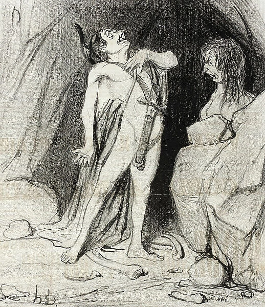 Oedipe chez le Sphinx, 1842. Creator: Honore Daumier