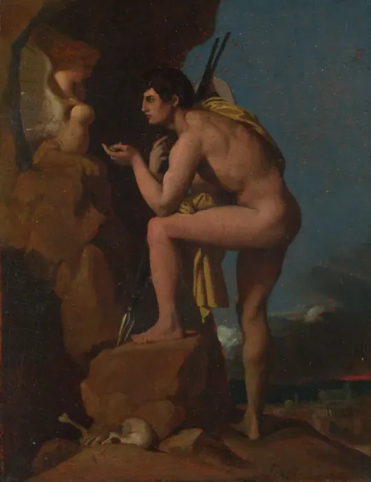 Framed Print : Oedipus and the Sphinx, c. 1826. Artist: Ingres, Jean Auguste Dominique (1780-1867) Framed Print : Oedipus and the Sphinx, c. 1826. Artist: Ingres, Jean Auguste Dominique (1780-1867)