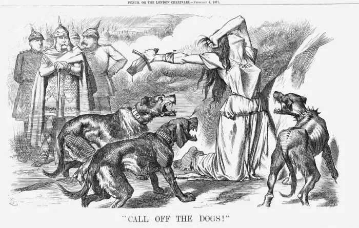 Framed Print : Call Off the Dogs!, 1871. Artist: Joseph Swain Framed Print : Call Off the Dogs!, 1871. Artist: Joseph Swain