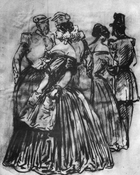 Framed Print : Off Duty, 19th century, (1930). Artist: Constantin Guys Framed Print : Off Duty, 19th century, (1930). Artist: Constantin Guys