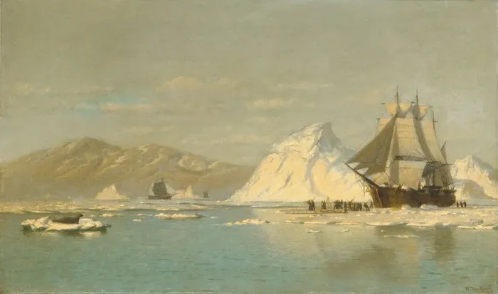 Framed Print : Off Greenland-Whaler Seeking Open Water. Creator: William Bradford Framed Print : Off Greenland-Whaler Seeking Open Water. Creator: William Bradford