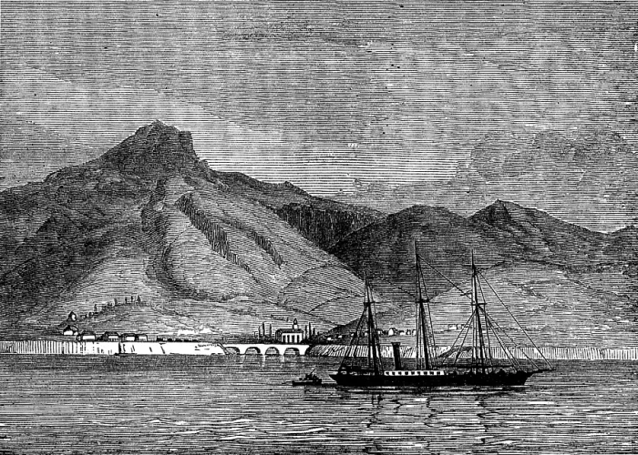 Framed Print : Off the mouth of the Bidassoa, Spain, 1873. Creator: Unknown Framed Print : Off the mouth of the Bidassoa, Spain, 1873. Creator: Unknown
