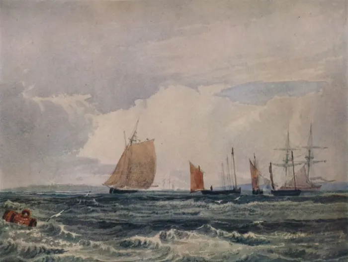 Framed Print : Off Plymouth, c1827. Artist: Samuel Prout Framed Print : Off Plymouth, c1827. Artist: Samuel Prout