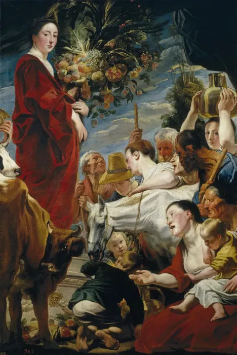 Framed Print : The Offering to Ceres. Artist: Jordaens, Jacob (1593-1678) Framed Print : The Offering to Ceres. Artist: Jordaens, Jacob (1593-1678)