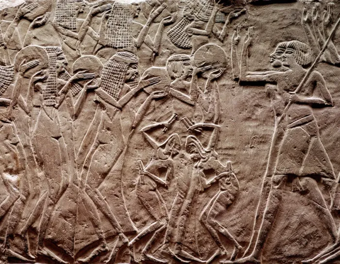 Framed Print : Offering tribute, Ancient Egyptian relief carving. Artist: R Guillemot Framed Print : Offering tribute, Ancient Egyptian relief carving. Artist: R Guillemot