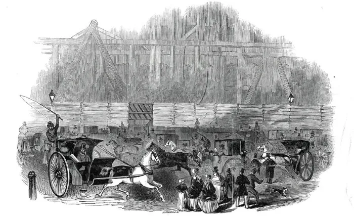 Framed Print : Office of the Board of Trade - scene on Sunday night, 1845. Creator: Ebenezer Landells Framed Print : Office of the Board of Trade - scene on Sunday night, 1845. Creator: Ebenezer Landells