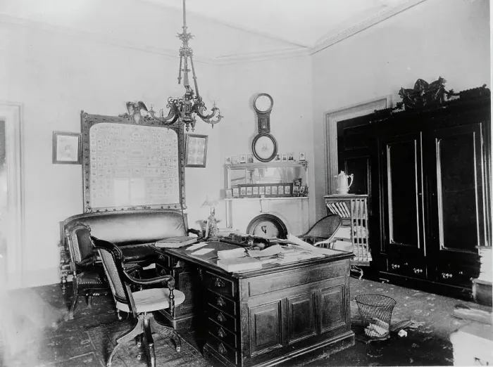 Framed Print : Office in Bureau of Engraving and Printing, Washington, D.C. between 1880 and 1910(?). Creator: Frances Benjamin Johnston Framed Print : Office in Bureau of Engraving and Printing, Washington, D.C. between 1880 and 1910(?). Creator: Frances Benjamin Johnston