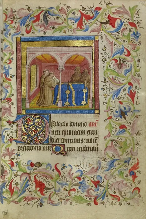 Framed Print : Office of the Dead; Book of Hours, about 1400-1410. Creator: Unknown Framed Print : Office of the Dead; Book of Hours, about 1400-1410. Creator: Unknown