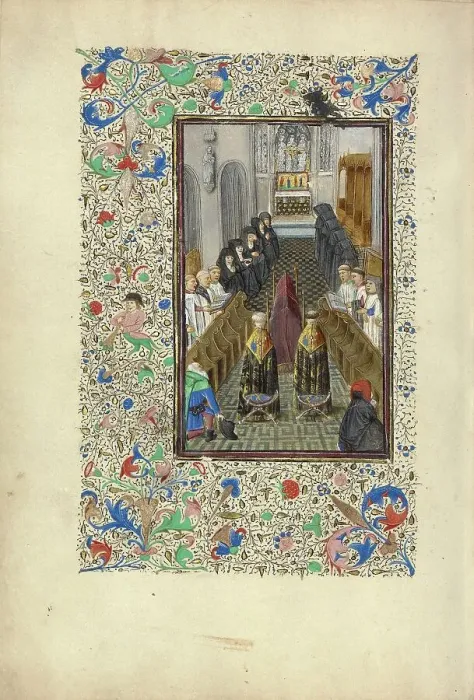 Framed Print : Office of the Dead; Llangattock Hours, 1450s. Creator: Master of the Llangattock Hours Framed Print : Office of the Dead; Llangattock Hours, 1450s. Creator: Master of the Llangattock Hours