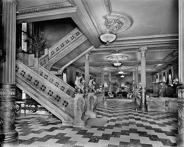 Office and foyer, Murray Hill Hotel, New York, N.Y, between 1905 and 1915. Creator: Unknown