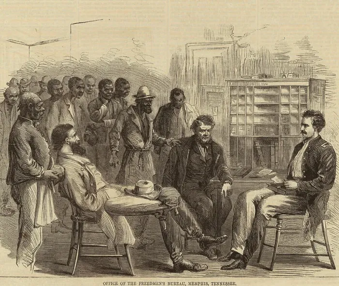 Framed Print : Office of the Freedmen's Bureau, Memphis, Tennessee, 1866. Creator: Unknown Framed Print : Office of the Freedmen's Bureau, Memphis, Tennessee, 1866. Creator: Unknown