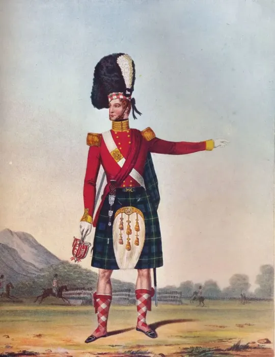 Framed Print : Officer of the 92nd Highland Regiment of Foot, c1833. (1914)