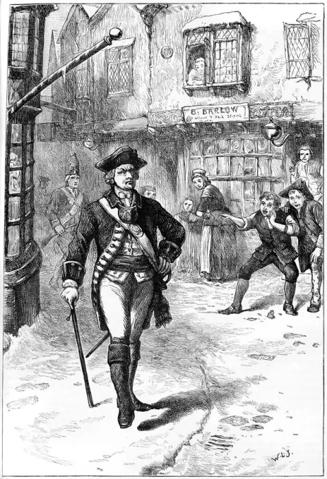 Framed Print : The officer and the barbers boy, 18th century (c1880) Framed Print : The officer and the barbers boy, 18th century (c1880)