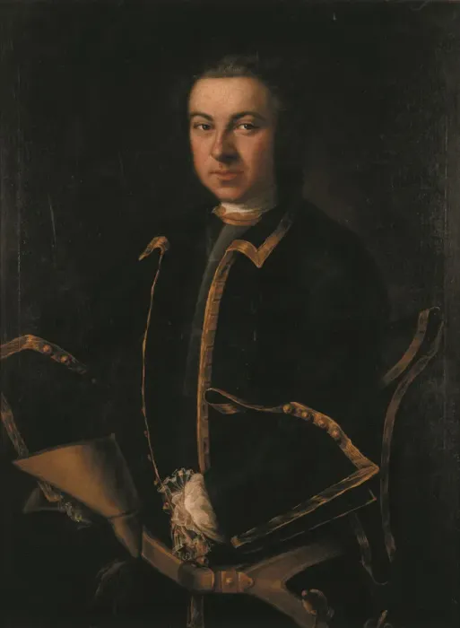 Framed Print : Officer of the guard, End 1720s. Artist: Anonymous Framed Print : Officer of the guard, End 1720s. Artist: Anonymous