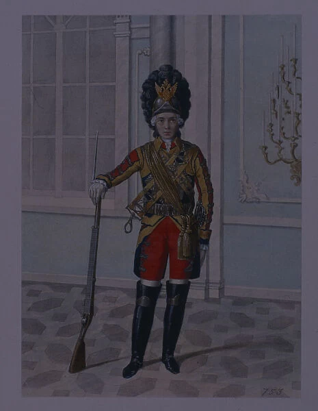 Officer of the Life Guards Cavalry Regiment in 1764-1796, Early 1840s. Artist: Terebenev, Mikhail Ivanovich (1795-1864)