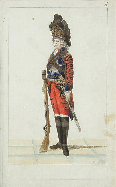 Officer of the Life Guards Cavalry Regiment, 1793. Artist: Geissler, Christian Gottfried Heinrich (1770-1844)