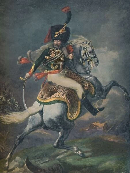 Officer of the Mounted Chasseurs Charging. (Imperial Guard), c1812, (1896)