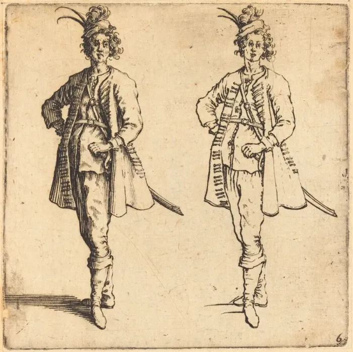 Framed Print : Officer, Front View, 1617 and 1621. Creator: Jacques Callot Framed Print : Officer, Front View, 1617 and 1621. Creator: Jacques Callot
