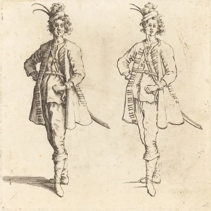 Framed Print : Officer, Front View, 1617 and 1621. Creator: Jacques Callot Framed Print : Officer, Front View, 1617 and 1621. Creator: Jacques Callot