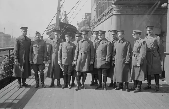 Framed Print : Officers of 27th, 6 Mar 1919. Creator: Bain News Service Framed Print : Officers of 27th, 6 Mar 1919. Creator: Bain News Service
