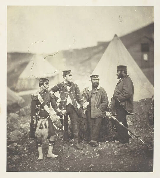 Officers of the 42nd Highlanders, 1855. Creator: Roger Fenton