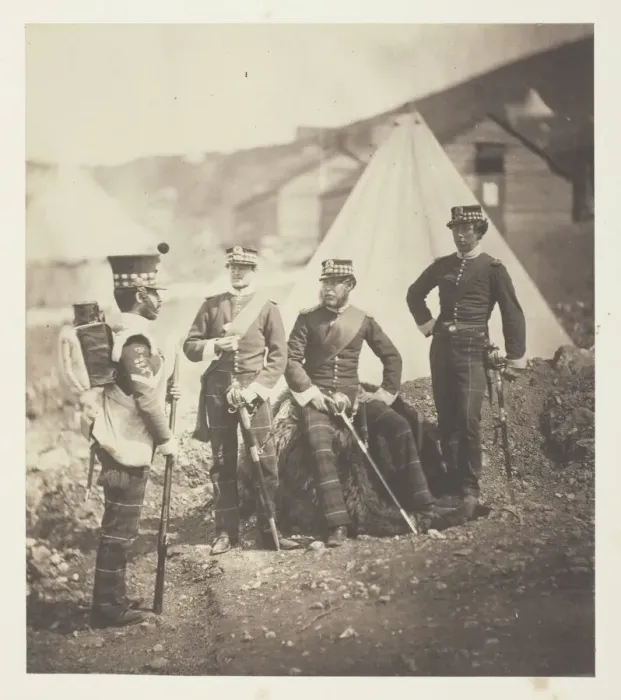 Framed Print : Officers of the 71st Highlanders, 1855. Creator: Roger Fenton Framed Print : Officers of the 71st Highlanders, 1855. Creator: Roger Fenton
