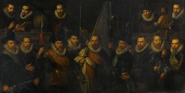 Officers and Other Civic Guardsmen of the IIIrd District of Amsterdam, under the Command of Captain Creators: Paulus Moreelse, Captain Jacob Gerritsz Hoyngh