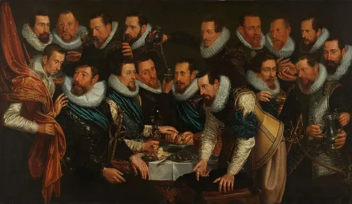 Framed Print : Officers and other civic guardsmen of the XIth District of Amsterdam, under the command... 1613. Creator: Jan Tengnagel Framed Print : Officers and other civic guardsmen of the XIth District of Amsterdam, under the command... 1613. Creator: Jan Tengnagel