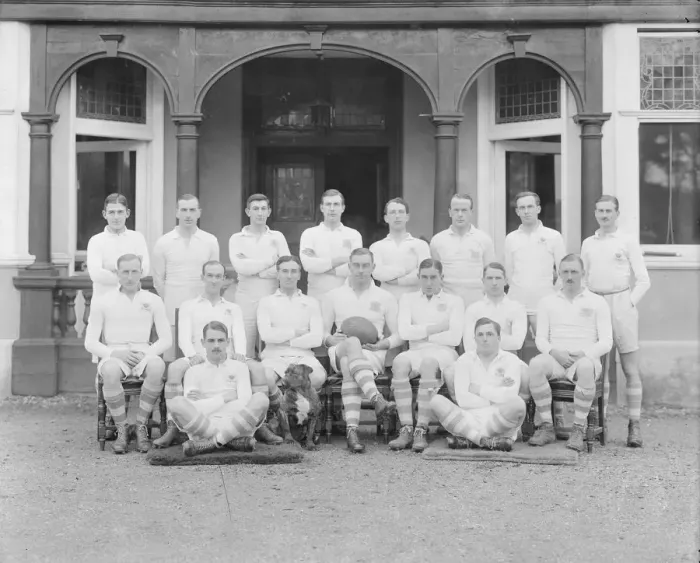 Framed Print : Officers football team group portrait, c1935. Creator: Kirk & Sons of Cowes Framed Print : Officers football team group portrait, c1935. Creator: Kirk & Sons of Cowes