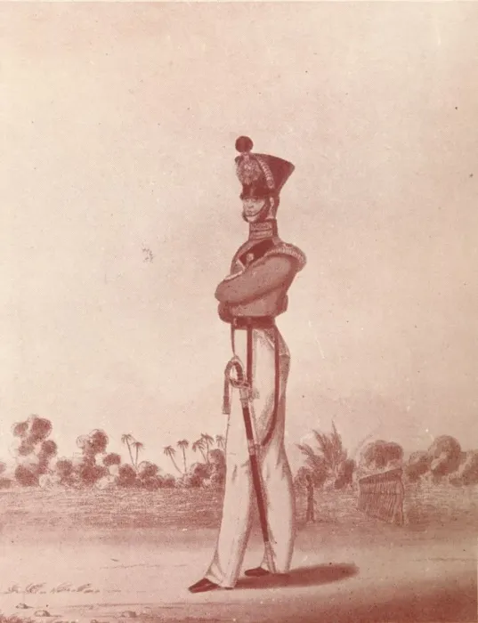 Framed Print : Officers of the Madras Army (Light Infantry), c1837-1843, (1909). Artist: William Hunsley Framed Print : Officers of the Madras Army (Light Infantry), c1837-1843, (1909). Artist: William Hunsley