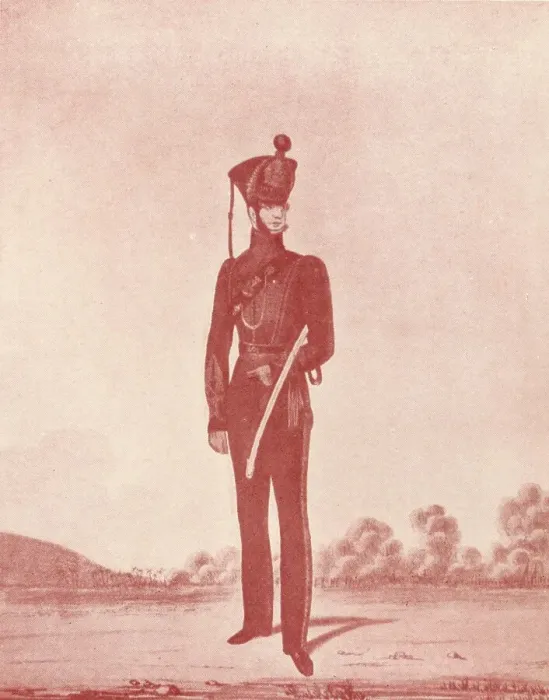 Framed Print : Officers of the Madras Army (Rifles), c1837-1843, (1909). Artist: William Hunsley Framed Print : Officers of the Madras Army (Rifles), c1837-1843, (1909). Artist: William Hunsley