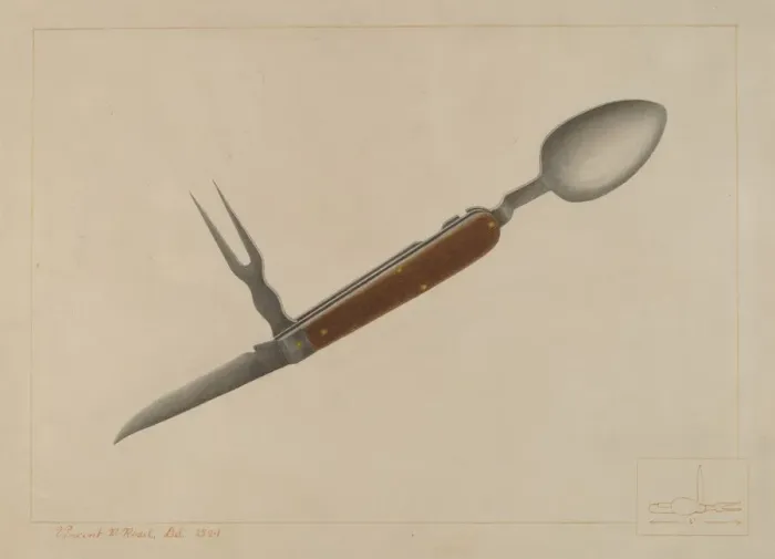 Framed Print : Officers Mess Knife, c. 1938. Creator: Vincent P. Rosel Framed Print : Officers Mess Knife, c. 1938. Creator: Vincent P. Rosel