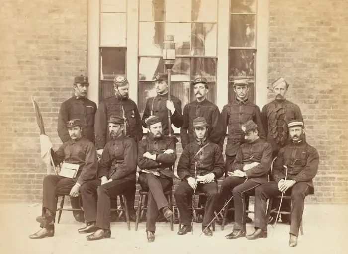 Framed Print : Officers at the School of Military Engineering, Chatham, 1850s Framed Print : Officers at the School of Military Engineering, Chatham, 1850s