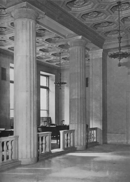 Framed Print : Detail of officers space - Uptown Branch Building, National City Bank, New York, 1922 Framed Print : Detail of officers space - Uptown Branch Building, National City Bank, New York, 1922