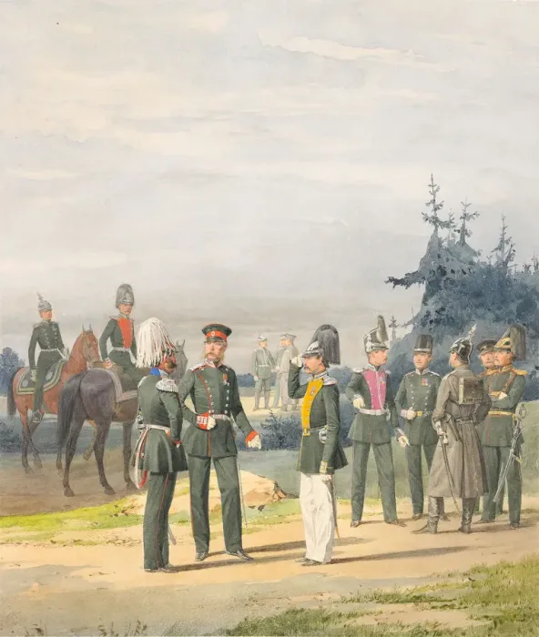 Framed Print : Officers from Uhlan Regiment, 1887. Artist: Balashov, Pyotr Ivanovich (?-1888) Framed Print : Officers from Uhlan Regiment, 1887. Artist: Balashov, Pyotr Ivanovich (?-1888)