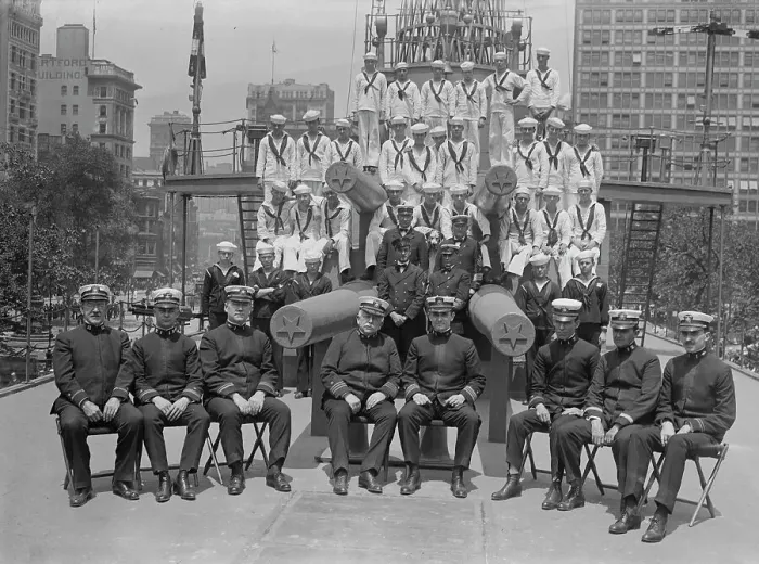 Framed Print : Officers of the U.S.S. Recruit, 1917 Creator: Bain News Service Framed Print : Officers of the U.S.S. Recruit, 1917 Creator: Bain News Service