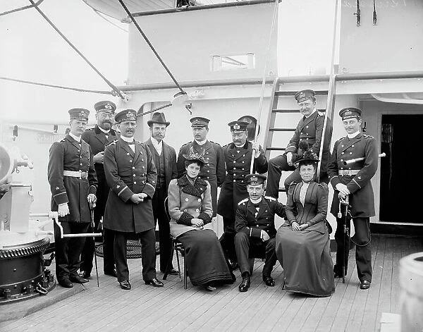 Officers and their visitors, German navy, 1893. Creator: Unknown