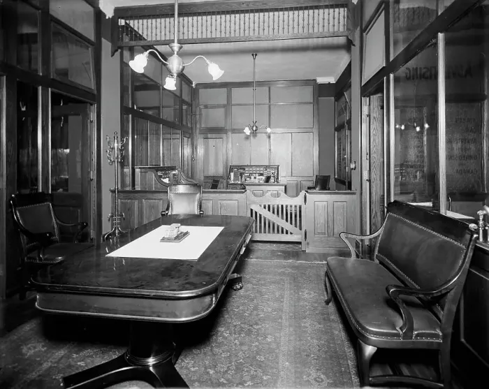 Framed Print : Offices of Mulford & Petry Co. Detroit, Mich. between 1900 and 1910. Creator: Unknown. Offices of Mulford & Petry Co. Detroit, Mich. between 1900 and 1910. Creator: Unknown Framed Print : Offices of Mulford & Petry Co. Detroit, Mich. between 1900 and 1910. Creator: Unknown. Offices of Mulford & Petry Co. Detroit, Mich. between 1900 and 1910. Creator: Unknown