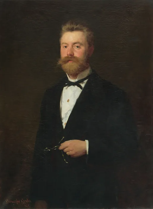 Framed Print : Official portrait of Gejza Bencur, 1872. Creator: Gyula Benczur Framed Print : Official portrait of Gejza Bencur, 1872. Creator: Gyula Benczur