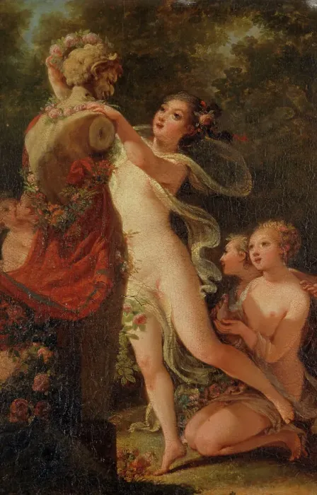 Framed Print : Offrande à Pan, between 1780 and 1831. Creators: Jacques-Antoine Vallin, Hugues Taraval Framed Print : Offrande à Pan, between 1780 and 1831. Creators: Jacques-Antoine Vallin, Hugues Taraval