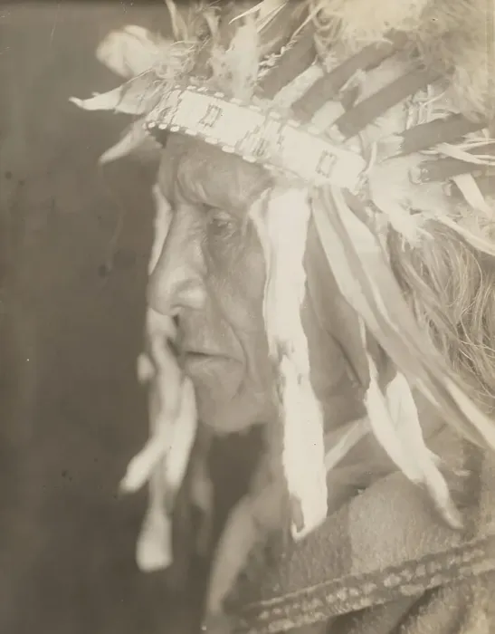 Framed Print : Ogalala Chief, 1905. Creator: Edward Sheriff Curtis Framed Print : Ogalala Chief, 1905. Creator: Edward Sheriff Curtis