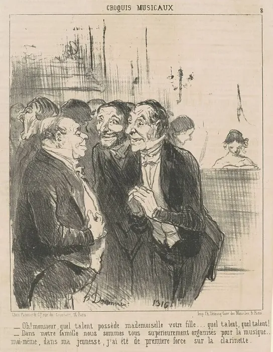 Framed Print : Oh! Monsieur, quel talent possède... 19th century. Creator: Honore Daumier Framed Print : Oh! Monsieur, quel talent possède... 19th century. Creator: Honore Daumier