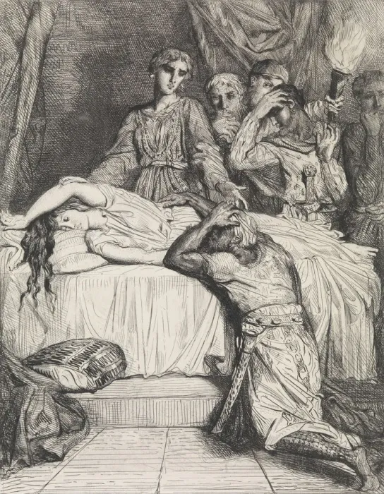 Framed Print : Oh! Oh! Oh!: plate 14 from Othello (Act 5, Scene 2), etched 1844, r Framed Print : Oh! Oh! Oh!: plate 14 from Othello (Act 5, Scene 2), etched 1844, r