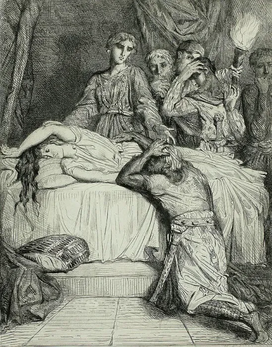 Framed Print : Oh! Oh! Oh!, plate fourteen from Othello, 1844. Creator: Theodore Chasseriau Framed Print : Oh! Oh! Oh!, plate fourteen from Othello, 1844. Creator: Theodore Chasseriau